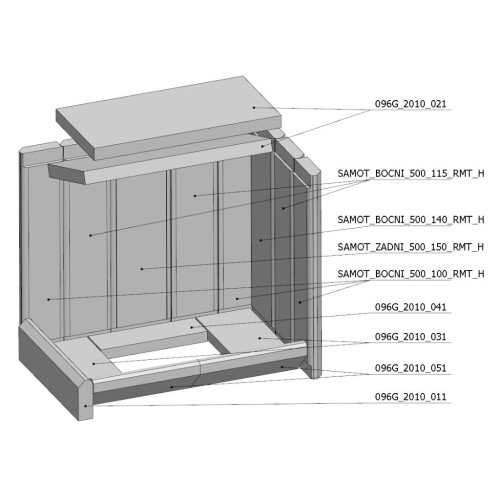 Šamotová komora komplet KV 6.6.3 L     